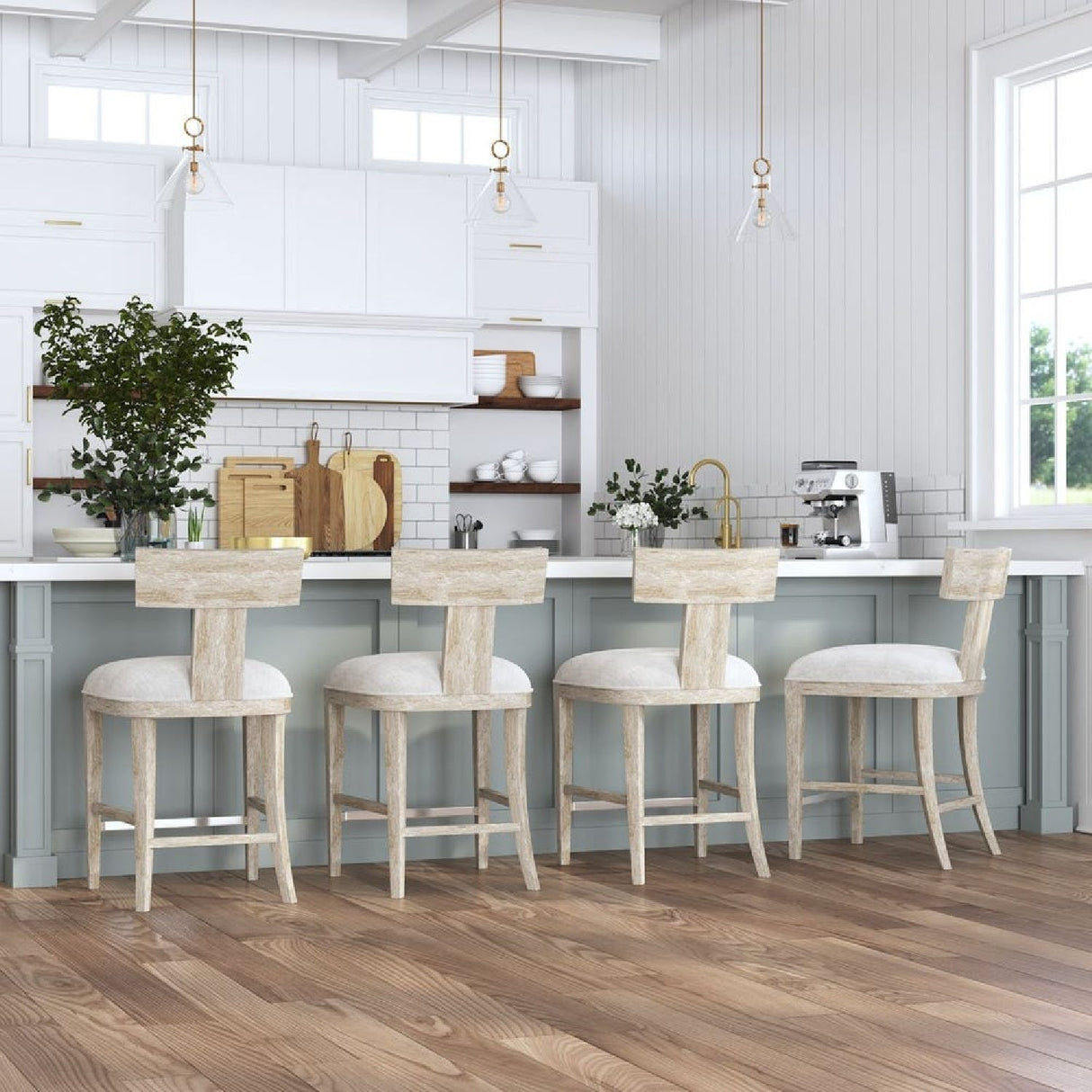 Modern European furniture - Wooden Klismos Counter Stool - www.oroa.com