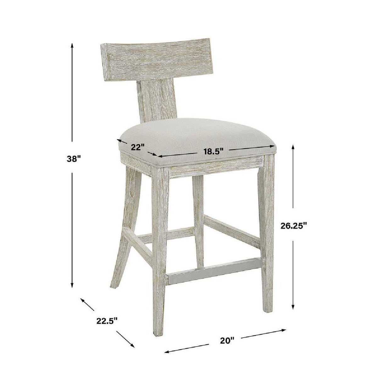 Modern European furniture - Wooden Klismos Counter Stool - www.oroa.com