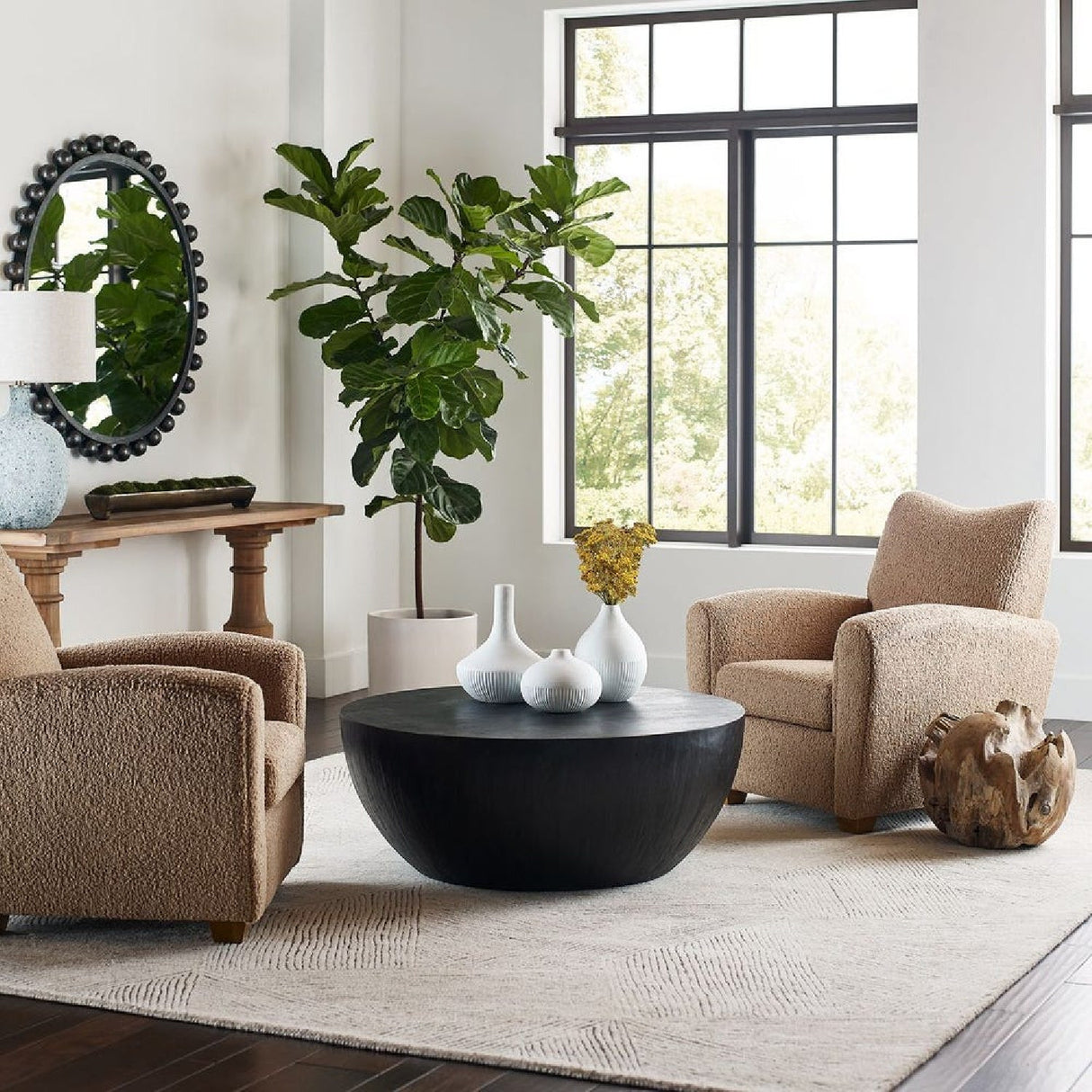 Modern European furniture - Shearling-Inspired Accent Chair - www.oroa.com