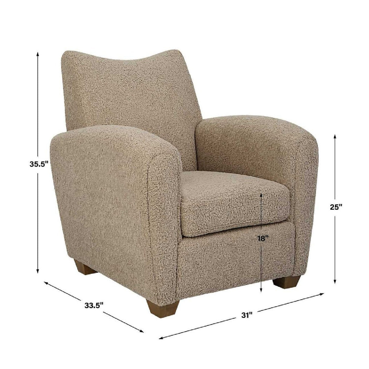 Modern European furniture - Shearling-Inspired Accent Chair - www.oroa.com