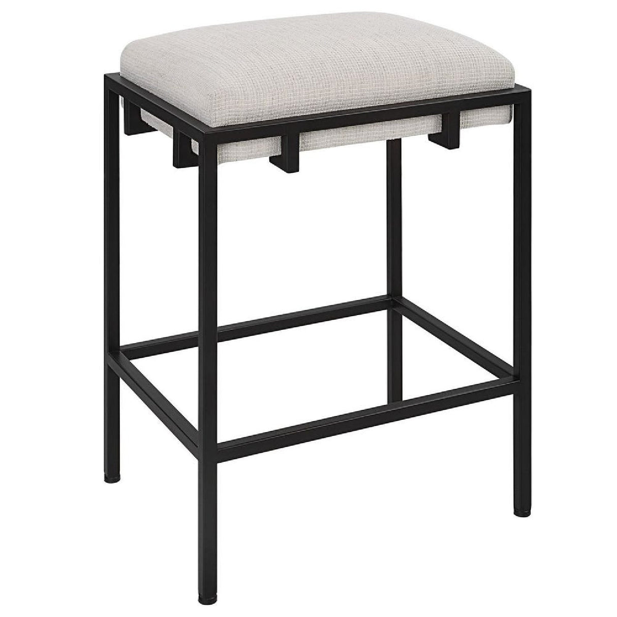 White Fabric Seat Counter Stool by Uttermost Paradox