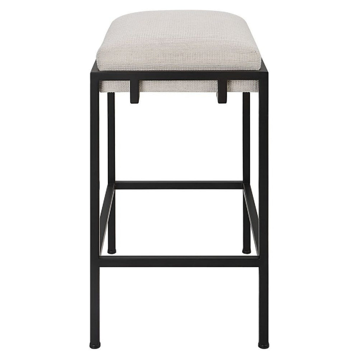 White Fabric Seat Counter Stool | Oroa.com