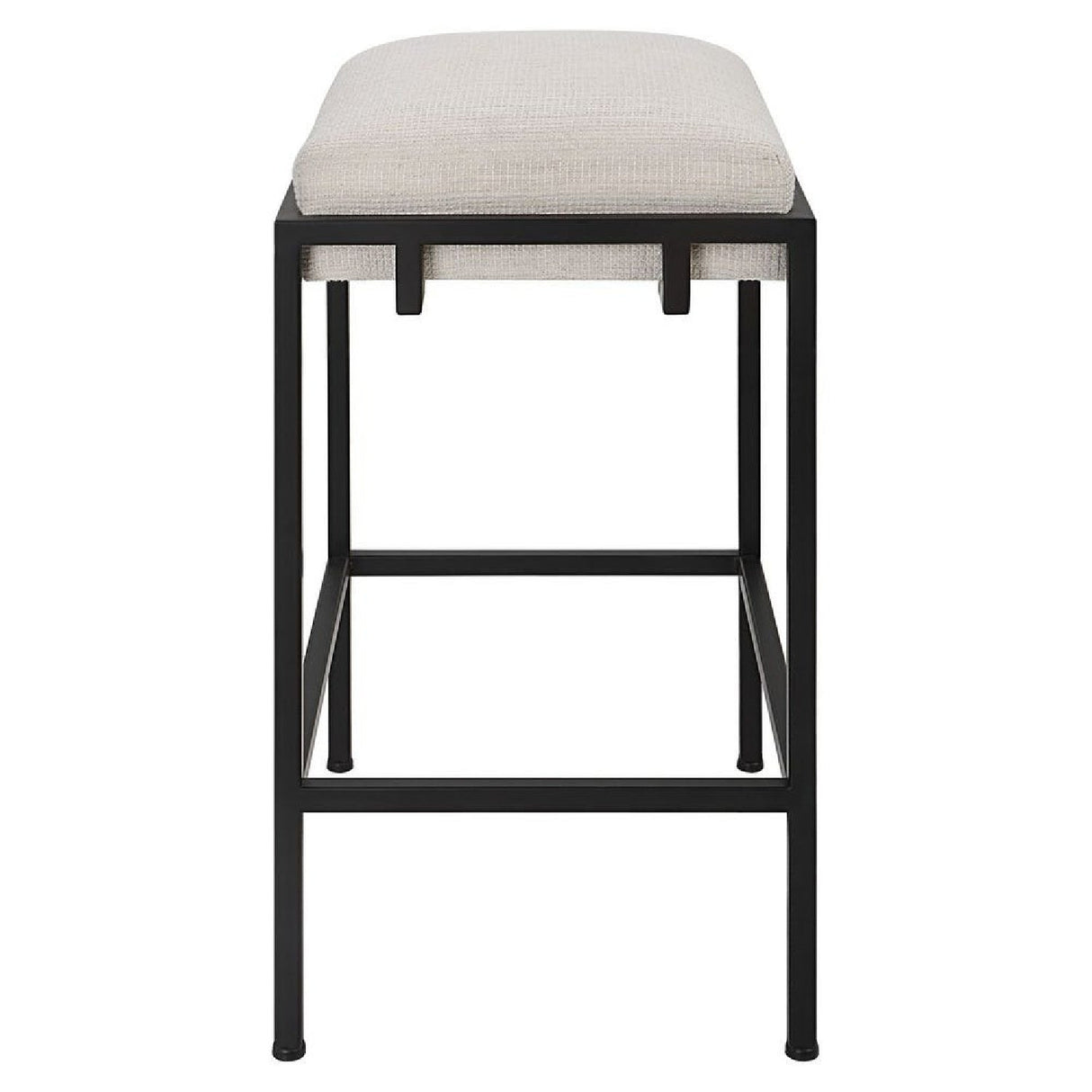 White Fabric Seat Counter Stool by Uttermost Paradox, alternate view 4