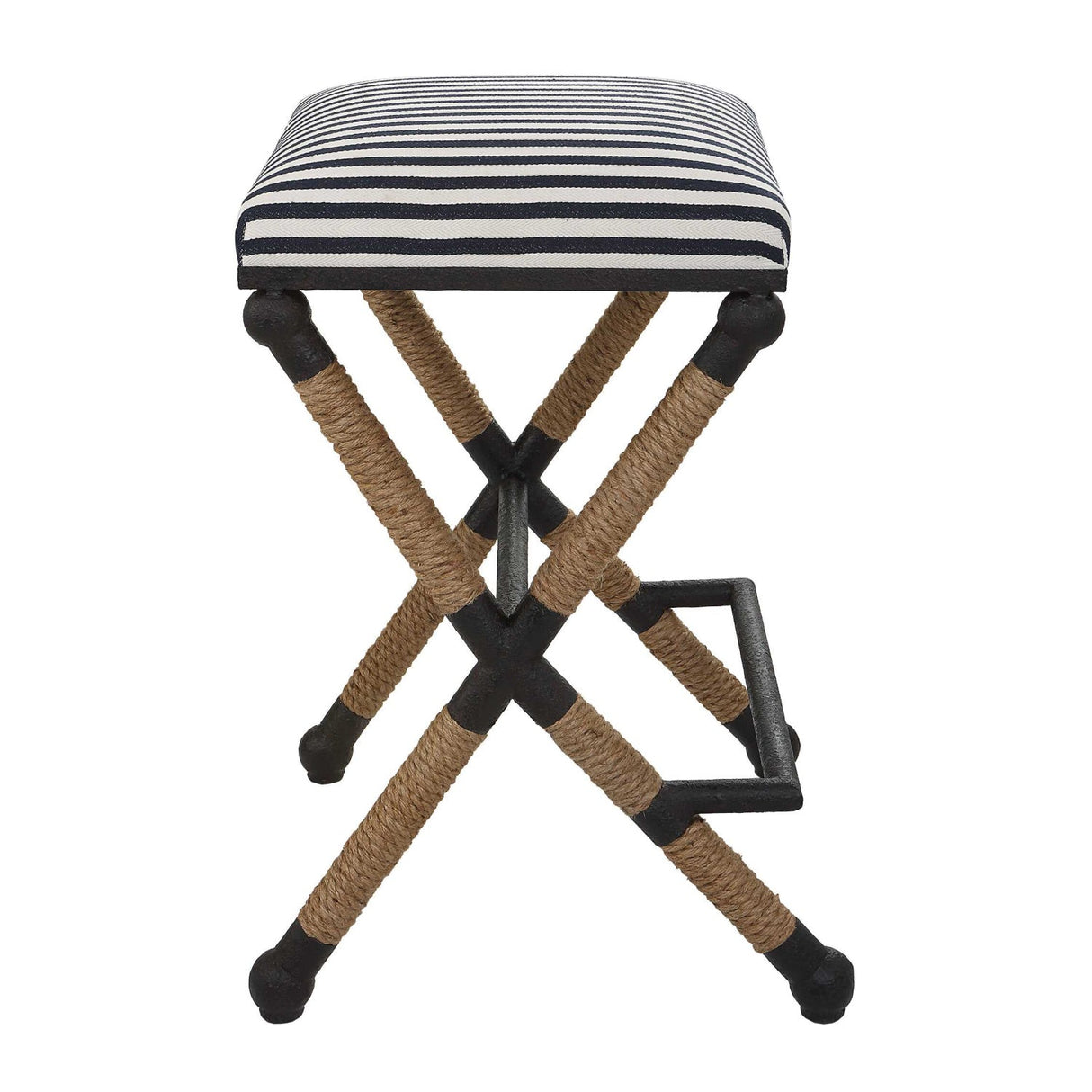 Sailor Striped Counter Stool by Uttermost Braddock, alternate view 4