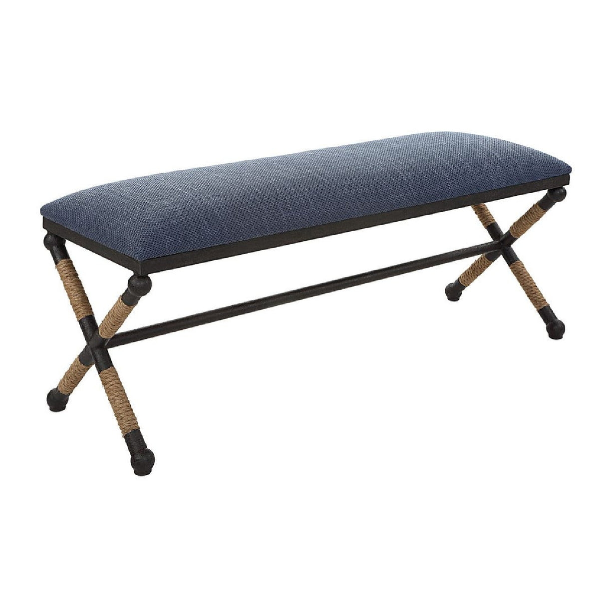 Blue Cotton Blend Bench | Oroa.com
