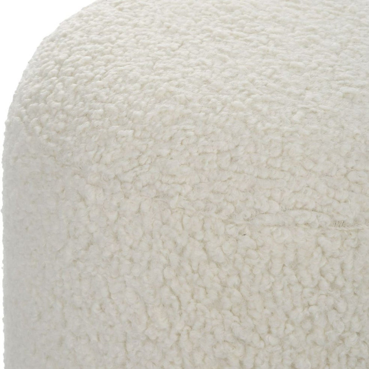 Modern European furniture - White Shearling Ottoman - www.oroa.com