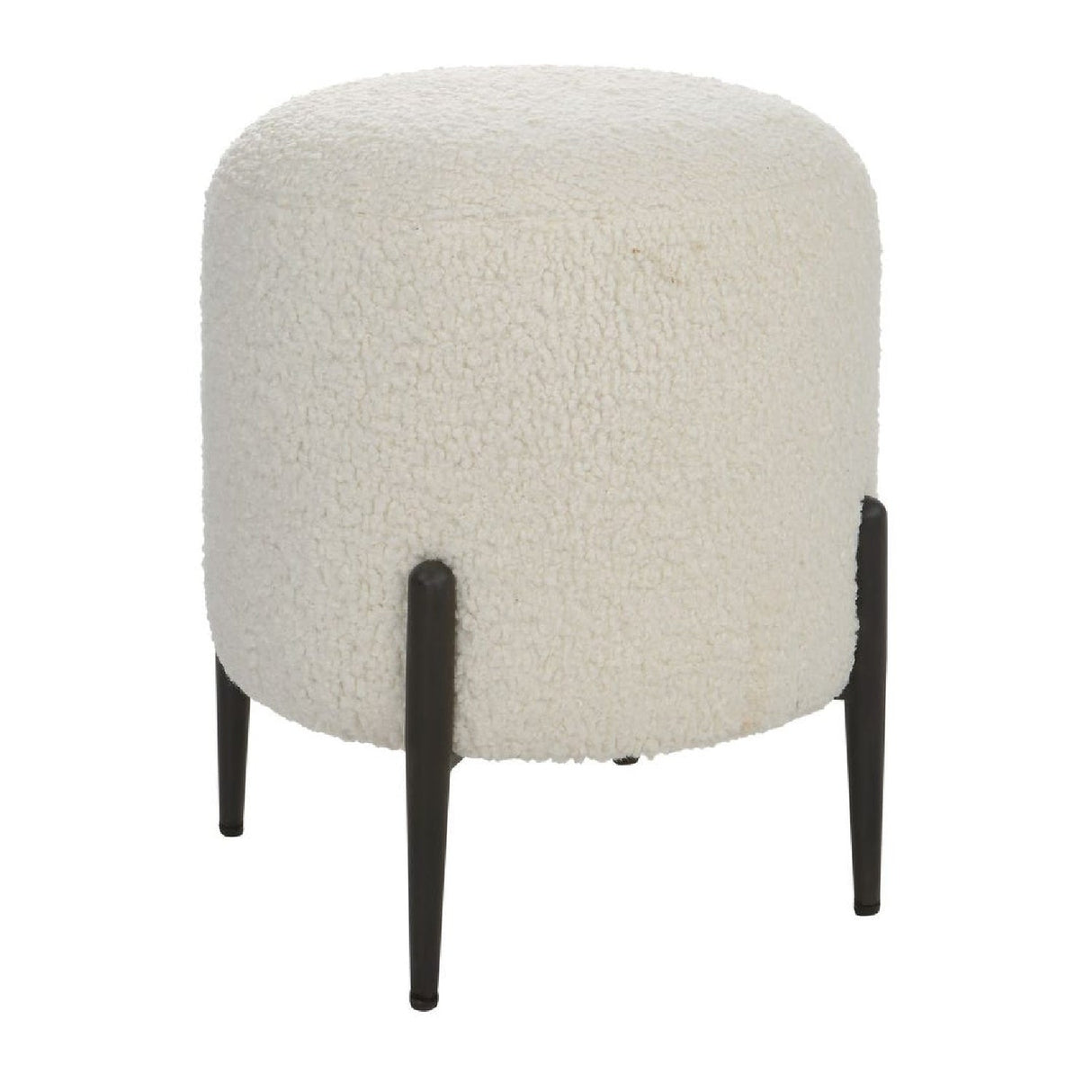 Modern European furniture - White Shearling Ottoman - www.oroa.com