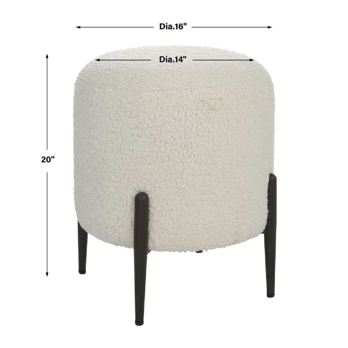 Modern European furniture - White Shearling Ottoman - www.oroa.com
