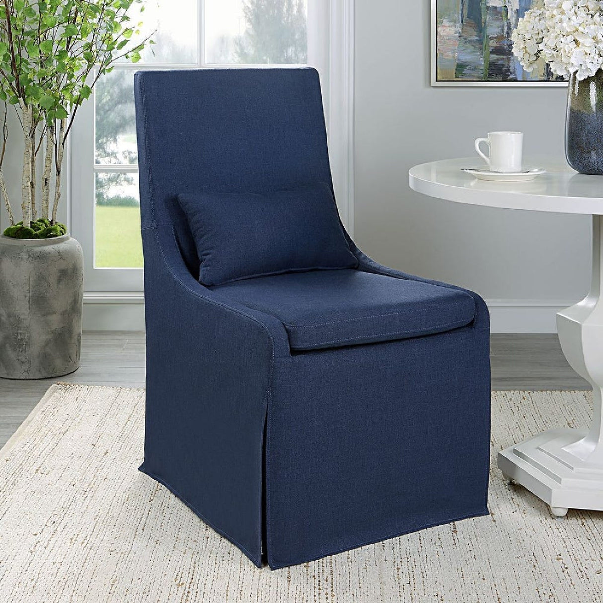 Modern European furniture - Slipcovered Accent Chair - www.oroa.com