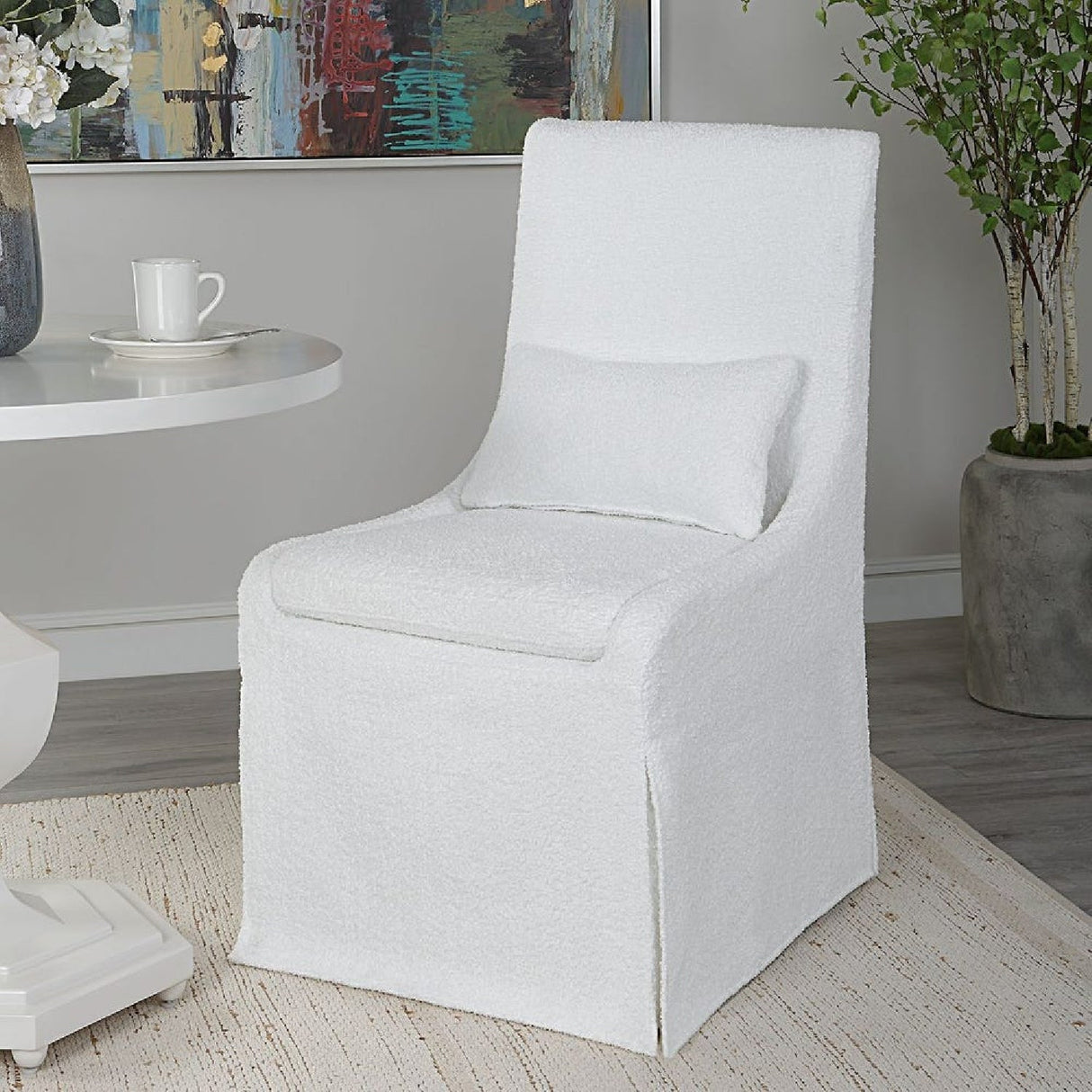 Modern European furniture - Slipcovered Accent Chair - www.oroa.com