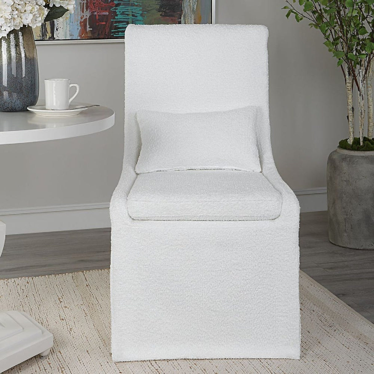 Modern European furniture - Slipcovered Accent Chair - www.oroa.com
