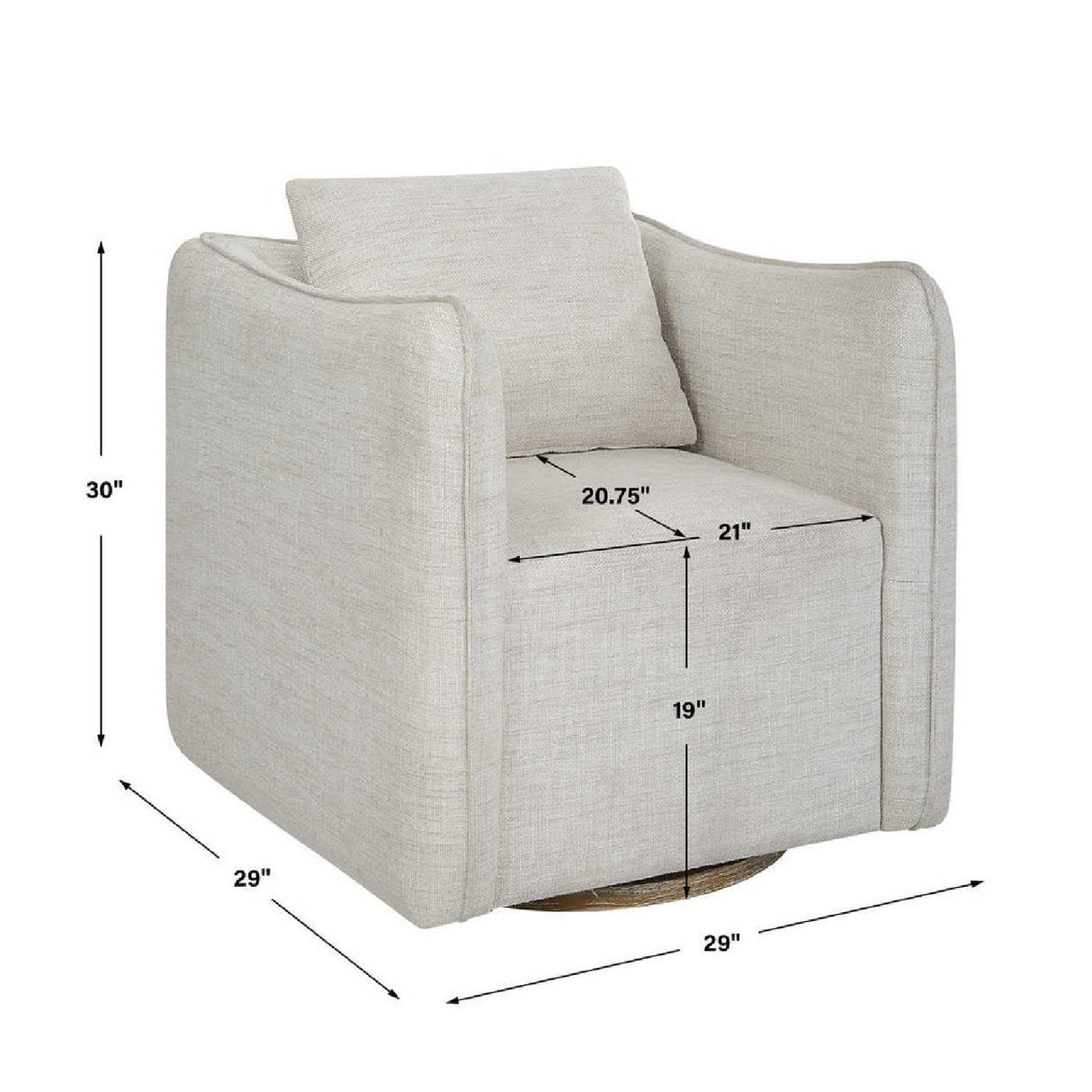 Modern European furniture - Flanged Edge Swivel Chair - www.oroa.com