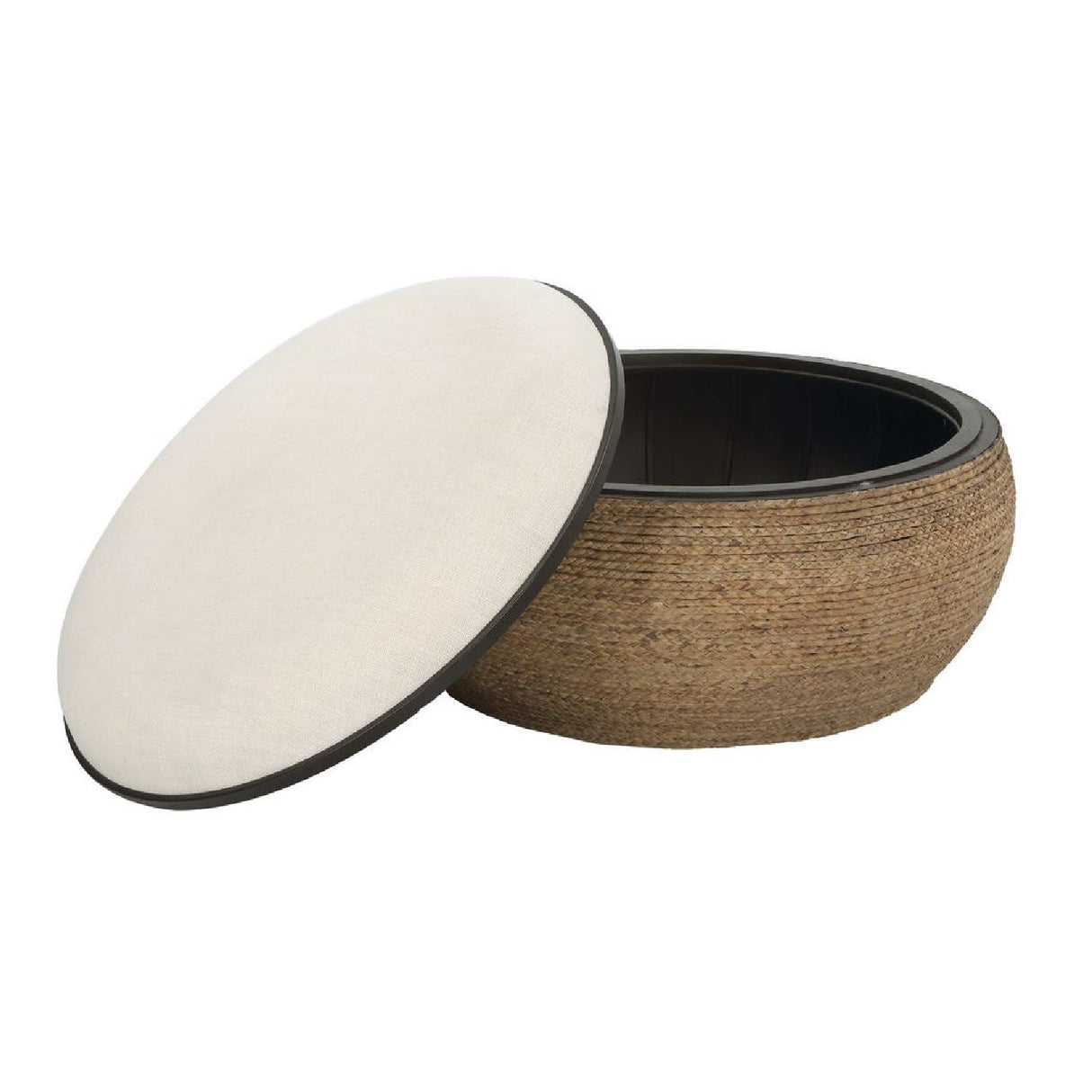Modern European furniture - Braided Straw Round Ottoman - www.oroa.com
