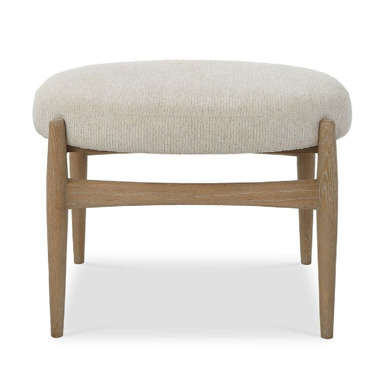 Oak Base White Fabric Bench S by Uttermost Acrobat