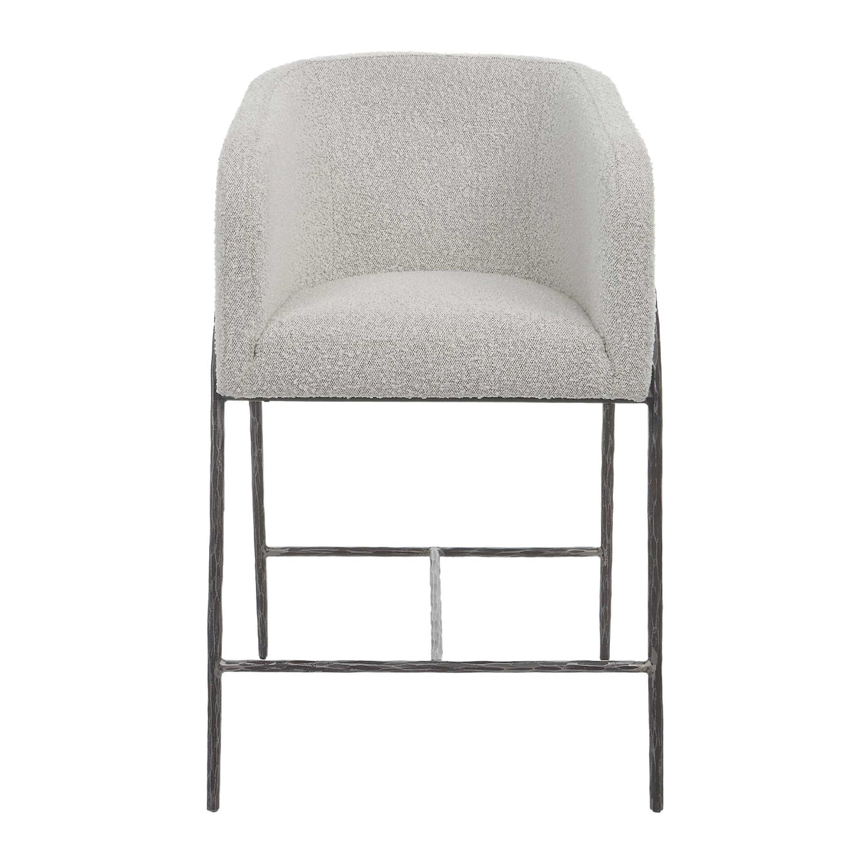 Barrel-Back Boucle Counter Stool by Uttermost Jacobsen