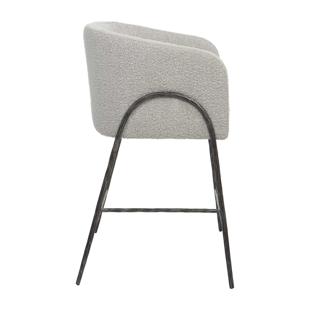 Barrel-Back Boucle Counter Stool by Uttermost Jacobsen, alternate view 4