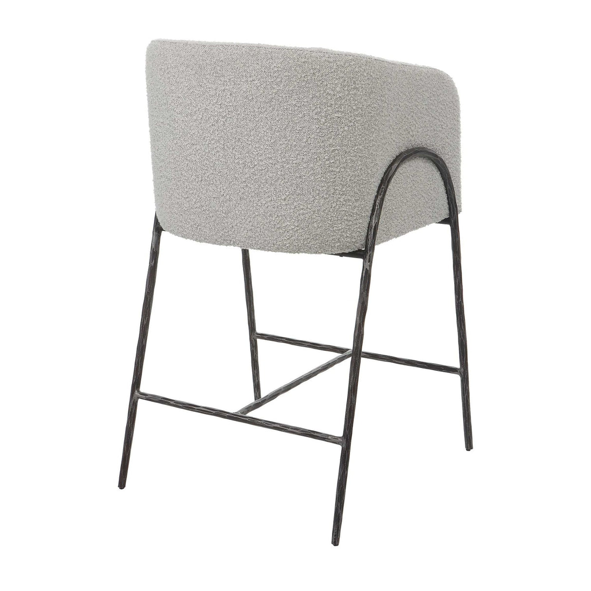 Barrel-Back Boucle Counter Stool by Uttermost Jacobsen, alternate view 5