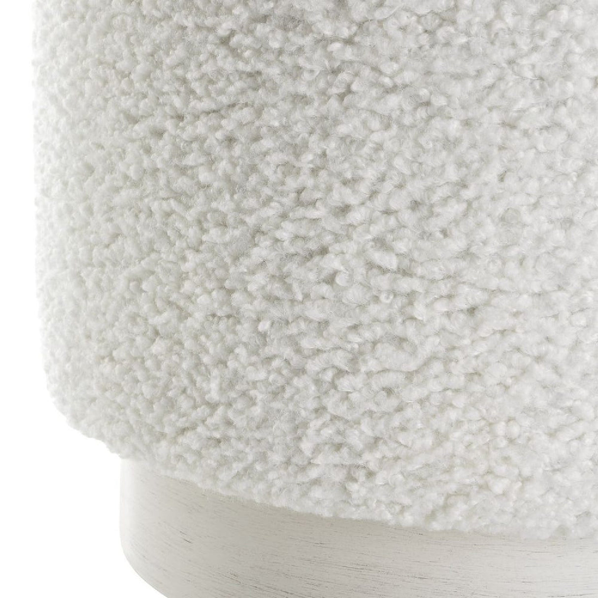 Modern European furniture - White Shearling Ottoman - www.oroa.com