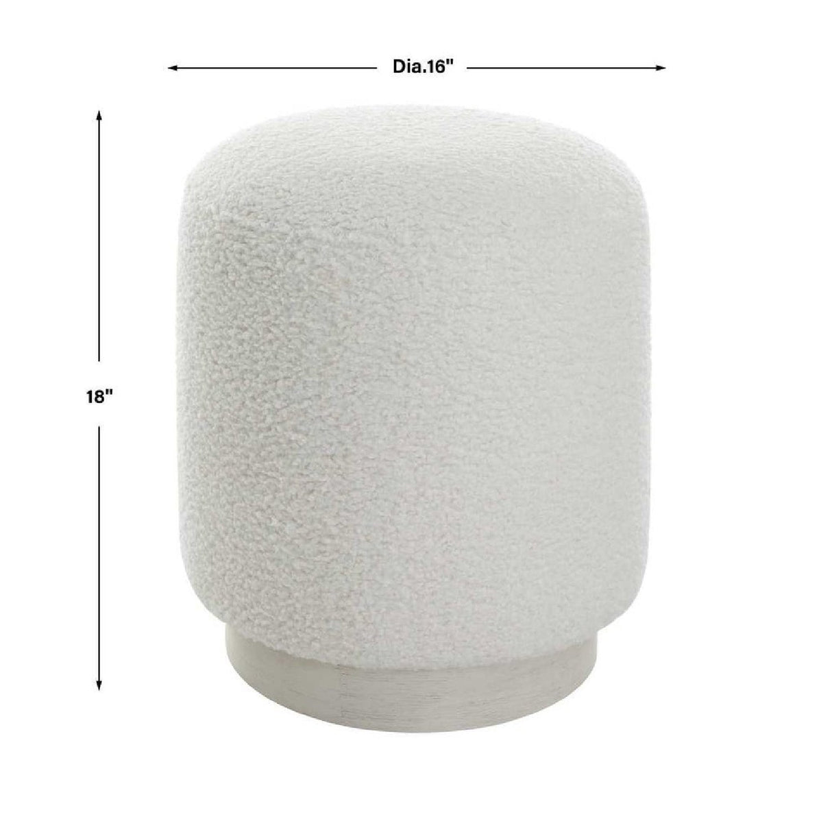 Modern European furniture - White Shearling Ottoman - www.oroa.com