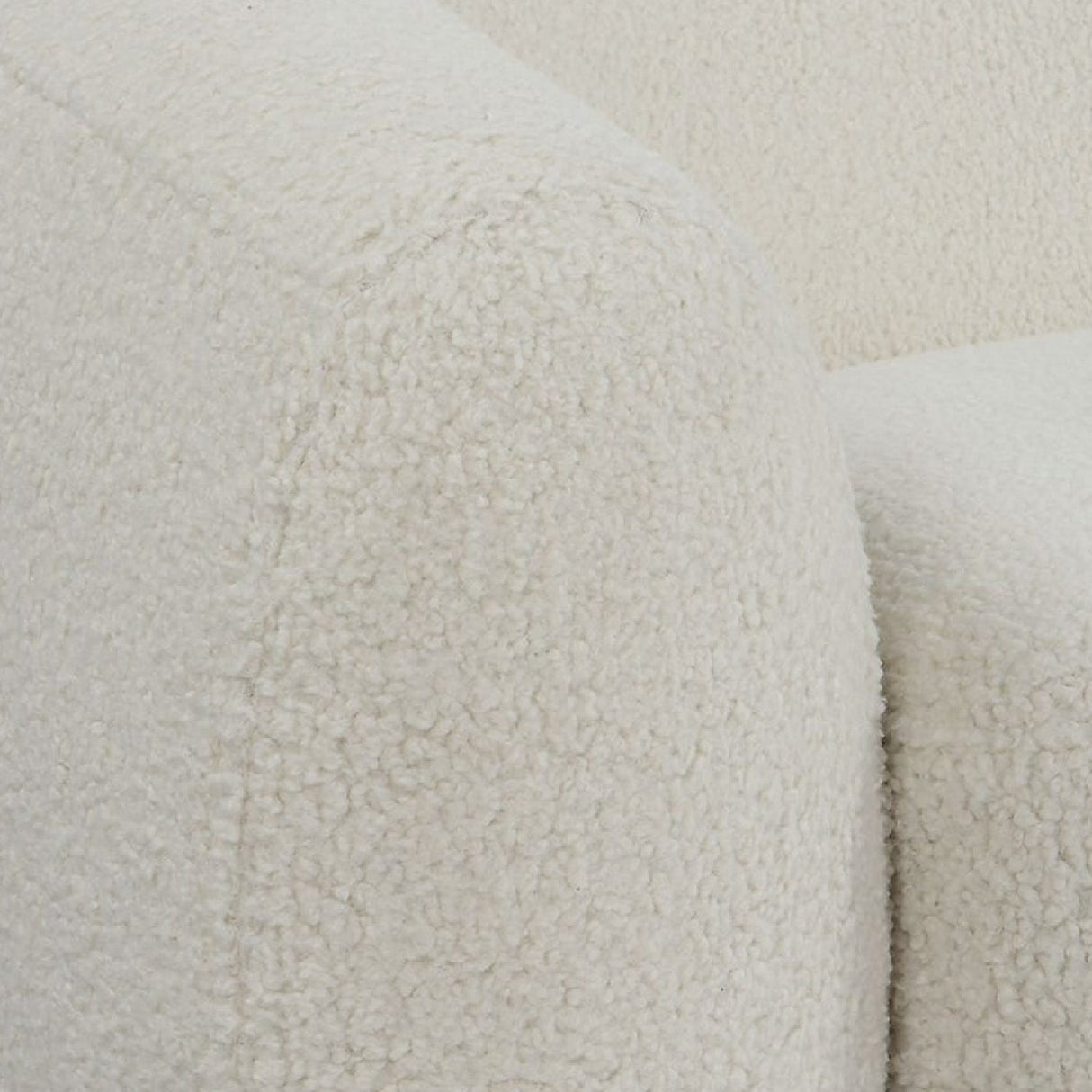 White Shearling Curved Sofa by Uttermost Capra, alternate view 8