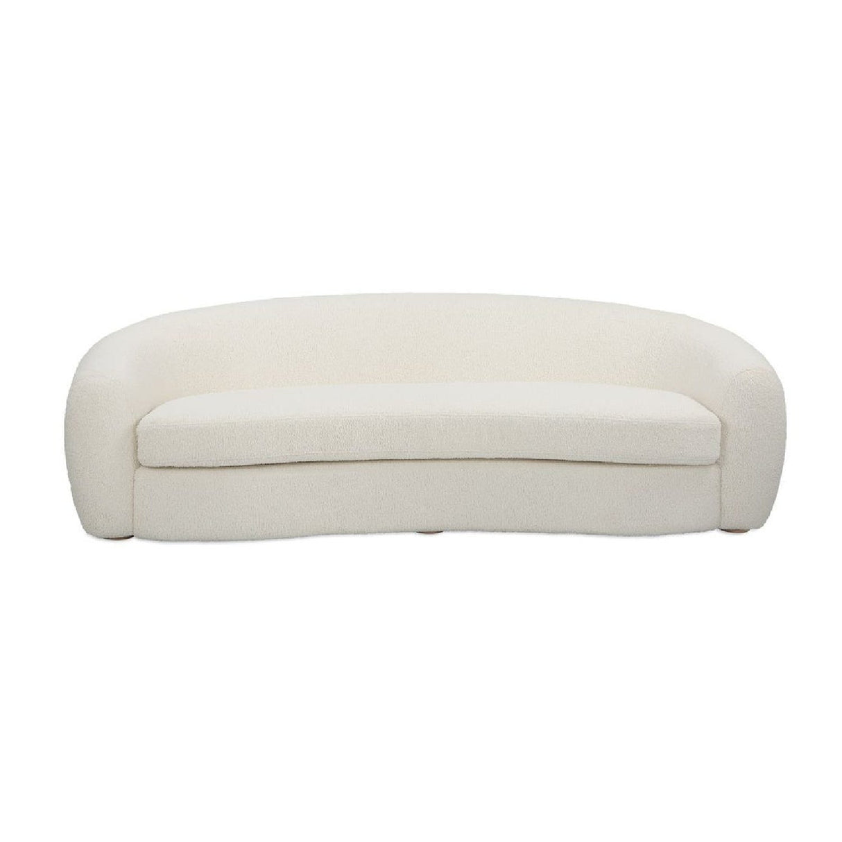 White Shearling Curved Sofa by Uttermost Capra