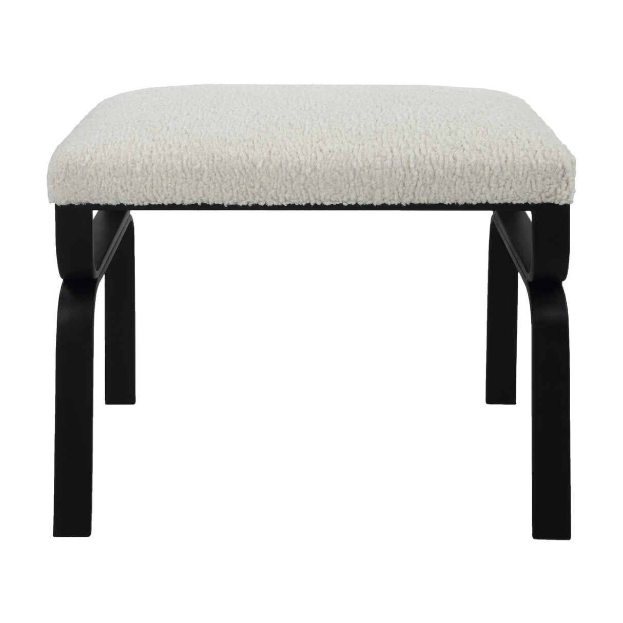 Iron Base White Shearling Bench S by Uttermost Diverge