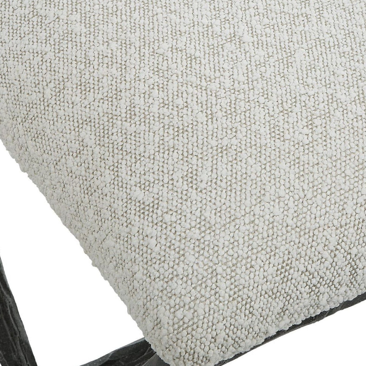 Iron Base White Boucle Bench S by Uttermost Brisby, alternate view 6
