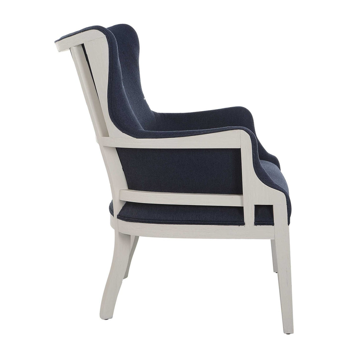 Woven Blue Fabric Accent Chair by Uttermost Gordonston, alternate view 4