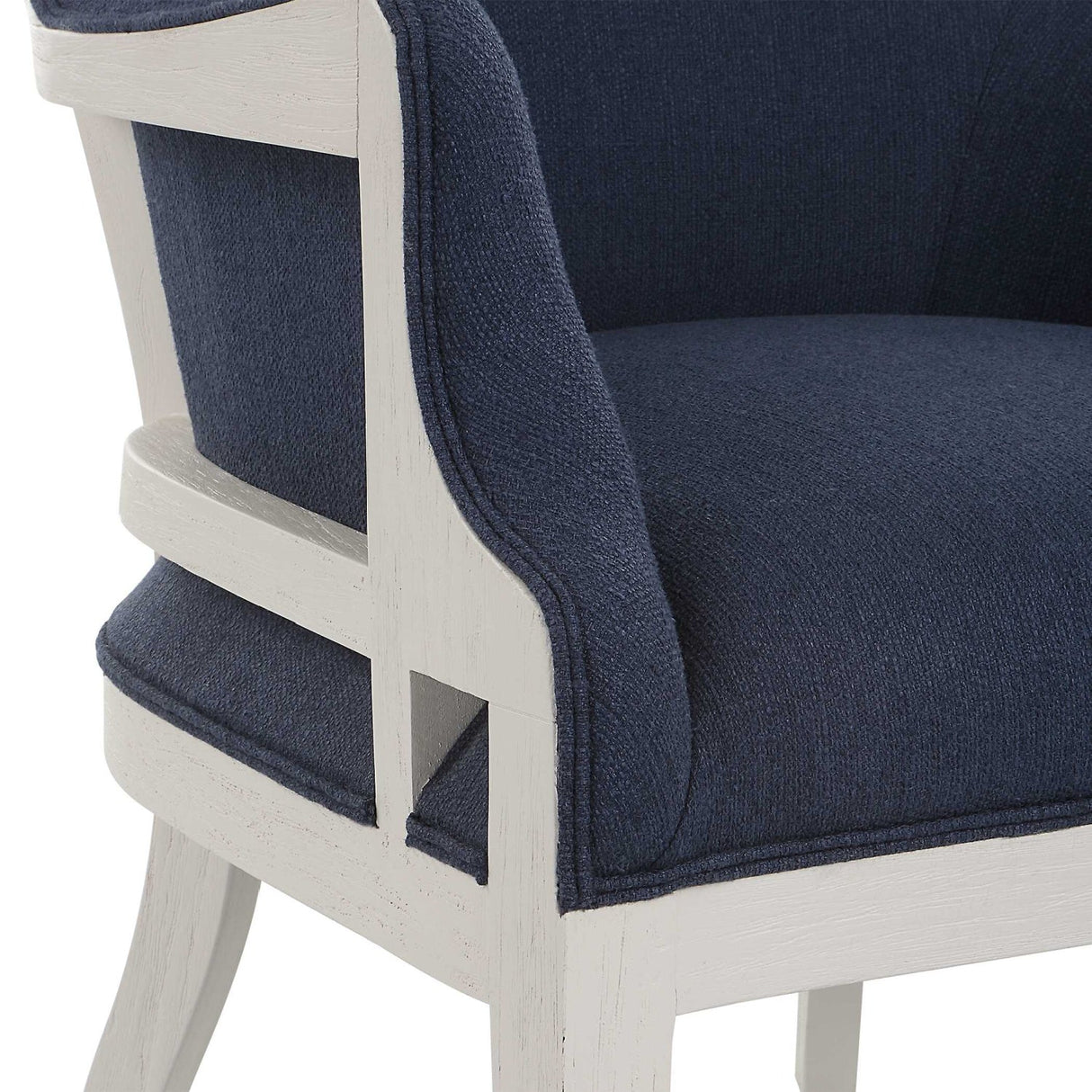 Woven Blue Fabric Accent Chair by Uttermost Gordonston, alternate view 7
