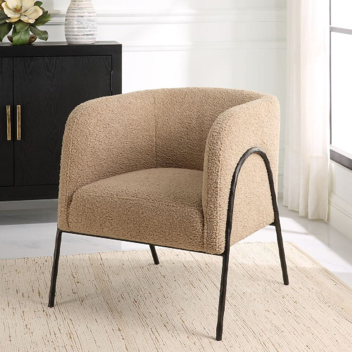 Modern European furniture - Barrel-Back Scandinavian Accent Chair - www.oroa.com