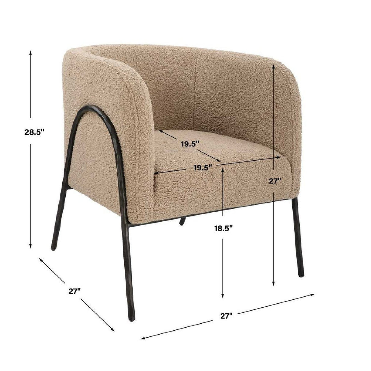Modern European furniture - Barrel-Back Scandinavian Accent Chair - www.oroa.com