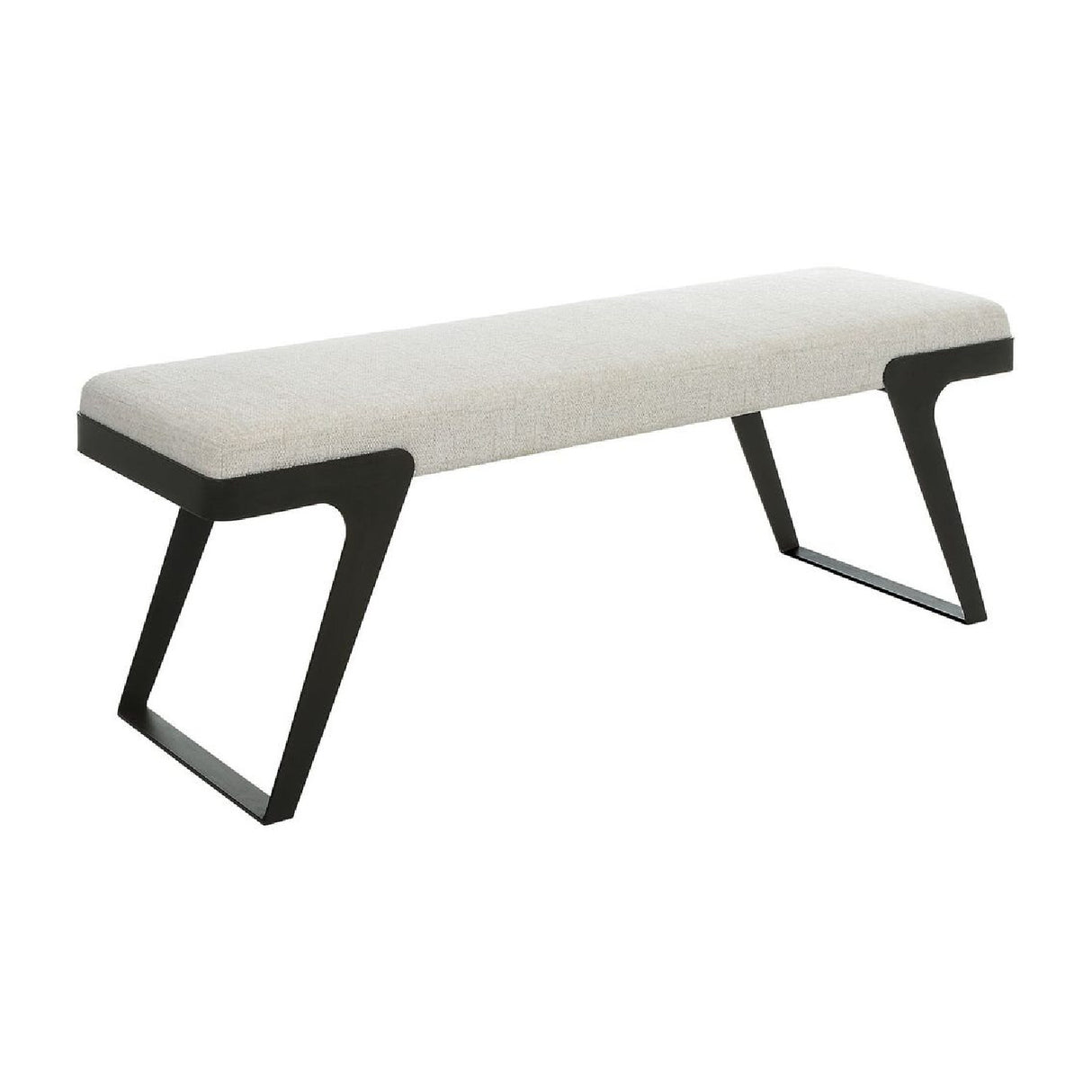 White Chenille Boucle Bench | Oroa.com