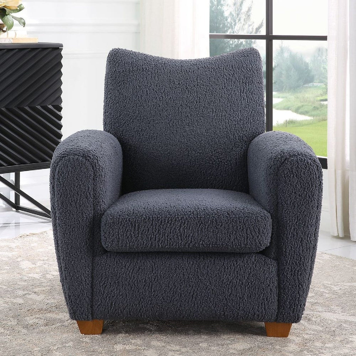Modern European furniture - Shearling-Inspired Accent Chair - www.oroa.com