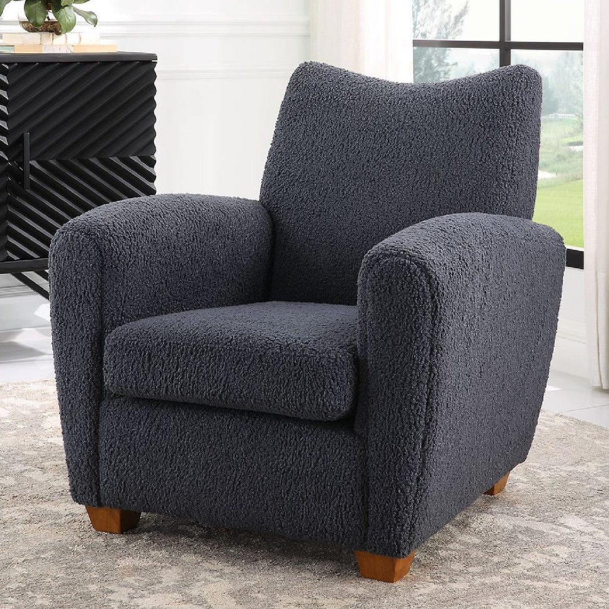 Modern European furniture - Shearling-Inspired Accent Chair - www.oroa.com
