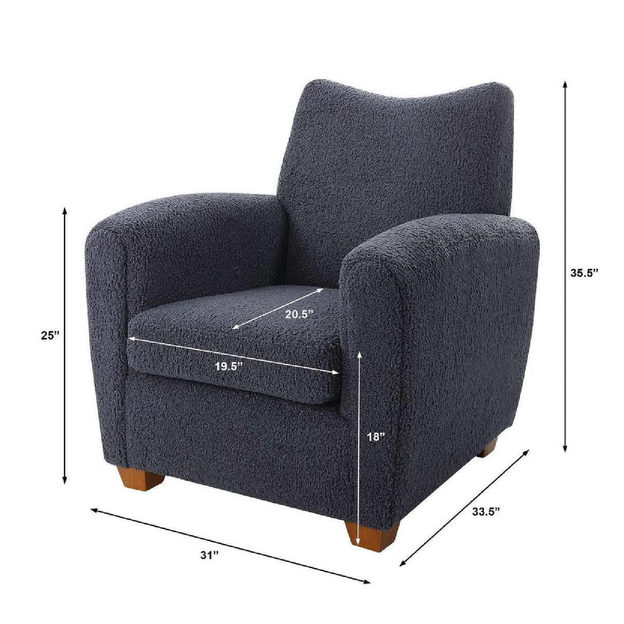 Modern European furniture - Shearling-Inspired Accent Chair - www.oroa.com