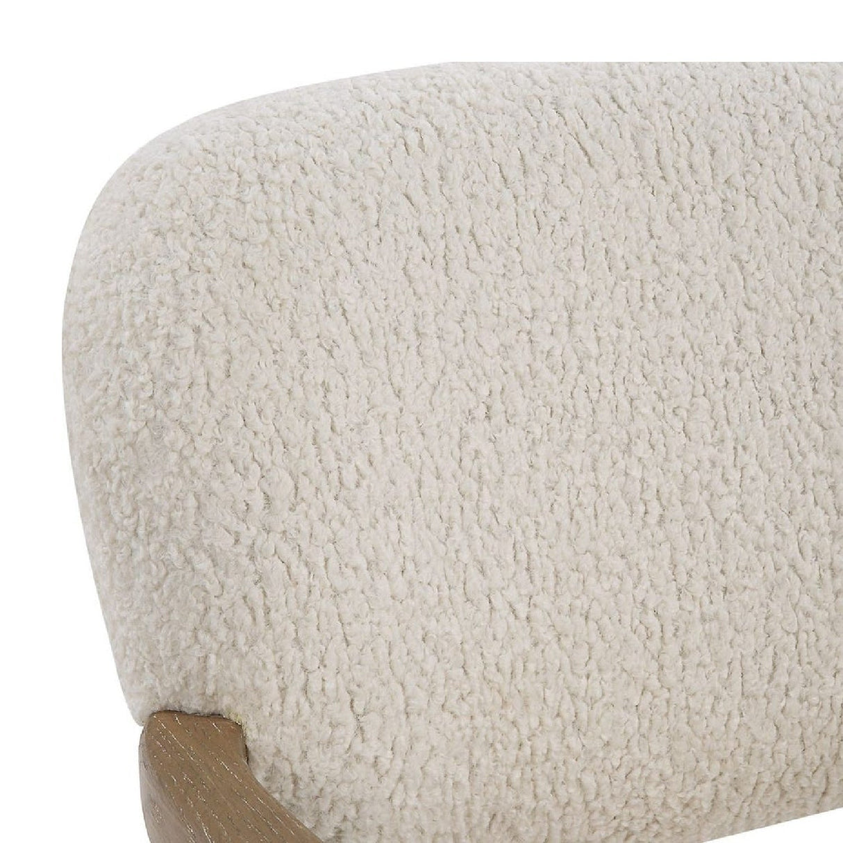 Cream Shearling Accent Chair by Uttermost Telluride, alternate view 9
