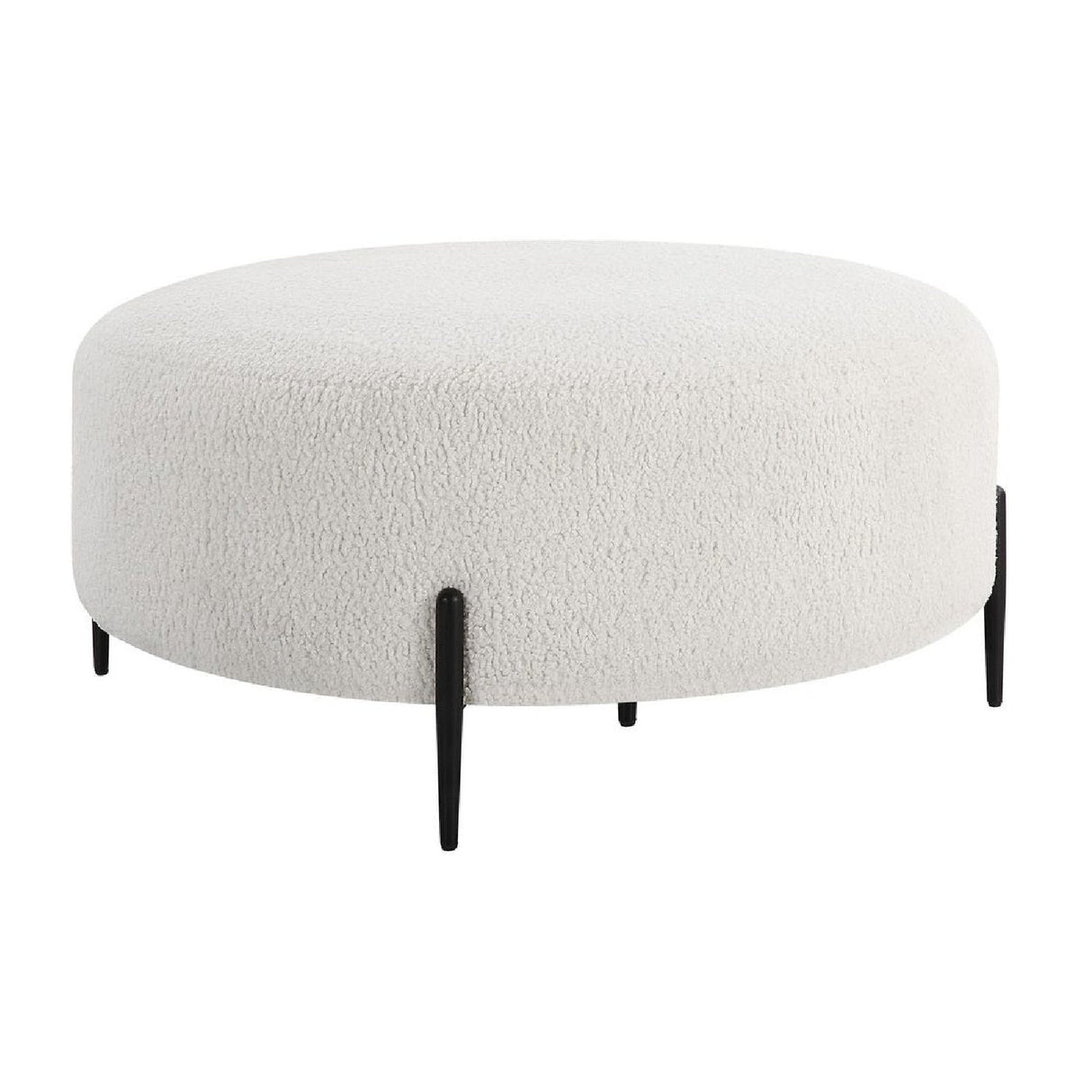 Modern European furniture - White Shearling Ottoman - www.oroa.com