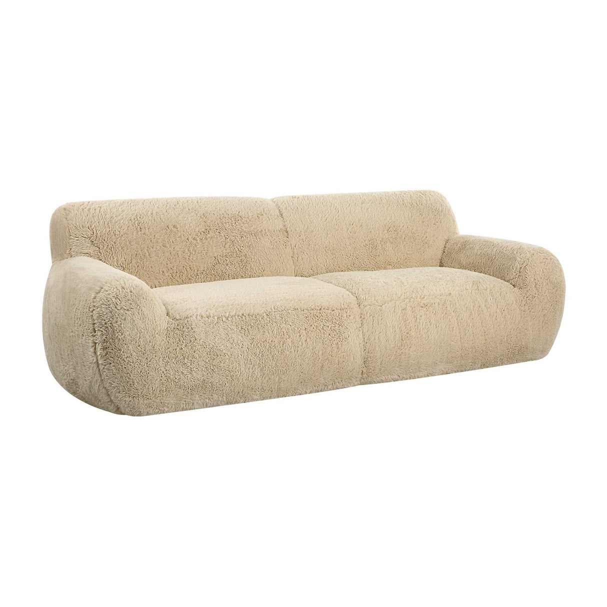 Cream Long-Haired Sheepskin Sofa by Uttermost Abide, alternate view 3