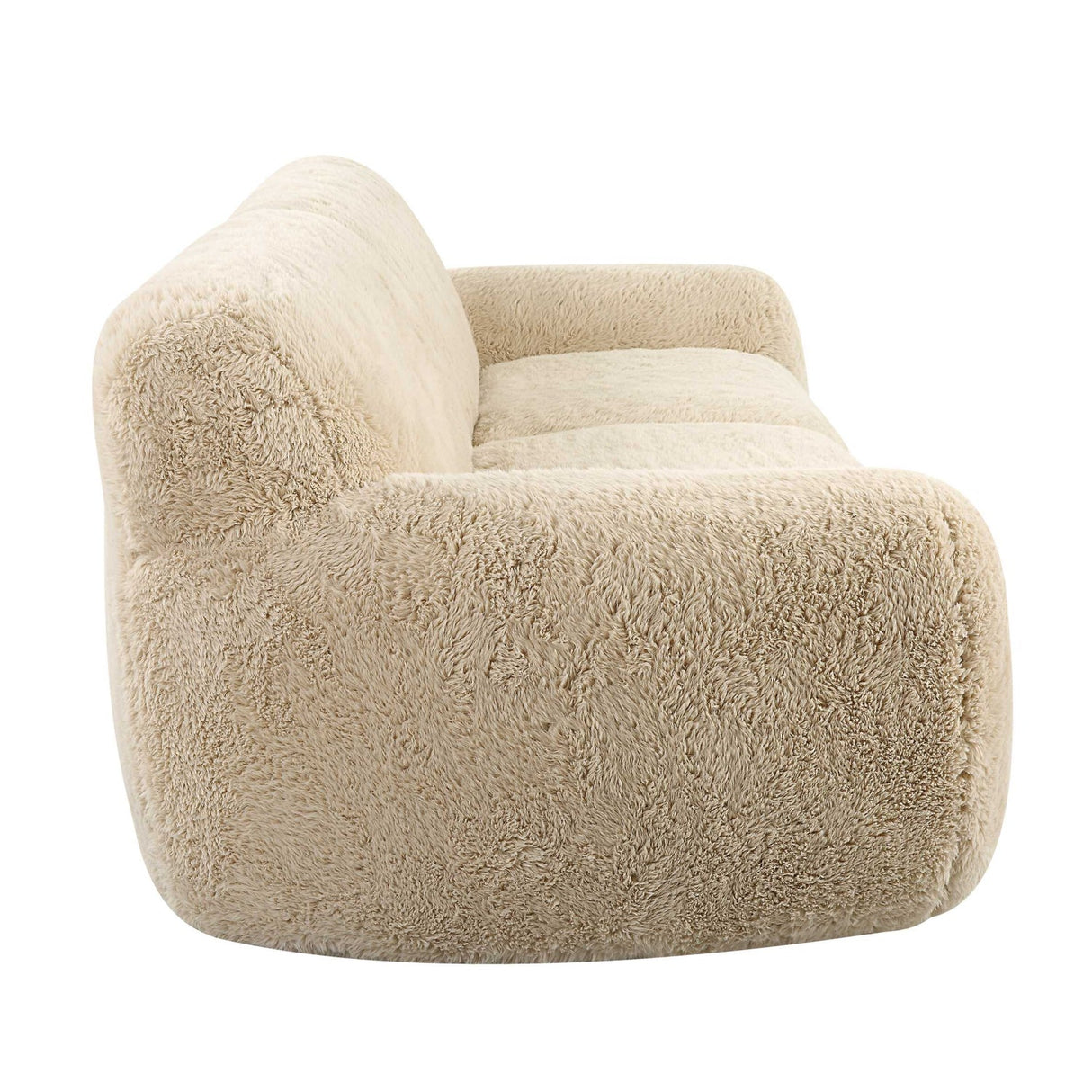 Cream Long-Haired Sheepskin Sofa by Uttermost Abide, alternate view 6