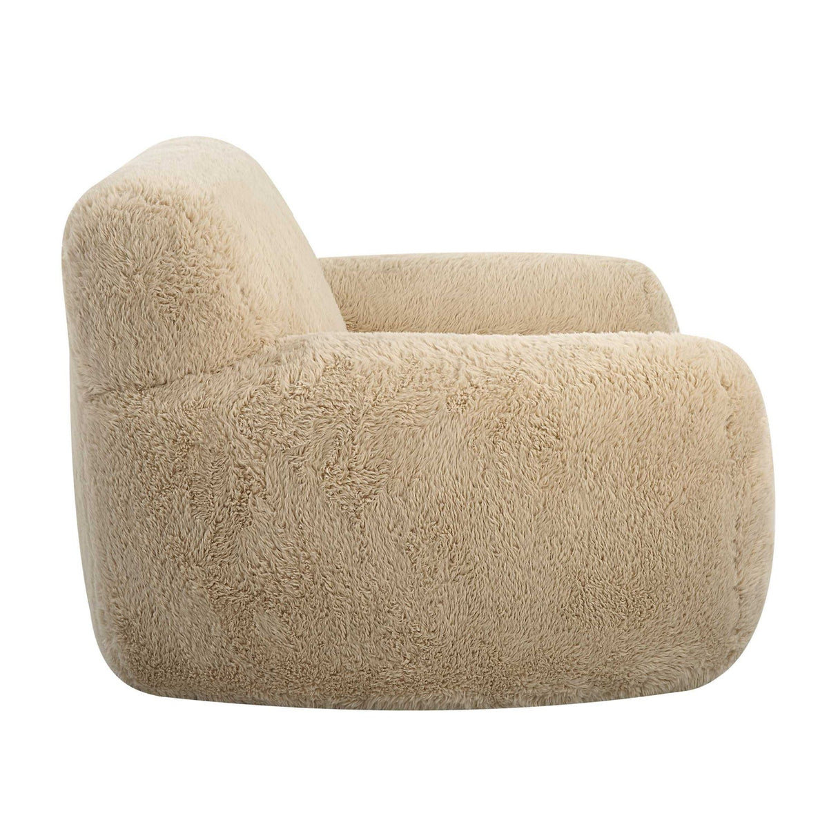 Cream Long-Haired Sheepskin Accent Chair by Uttermost Abide, alternate view 4
