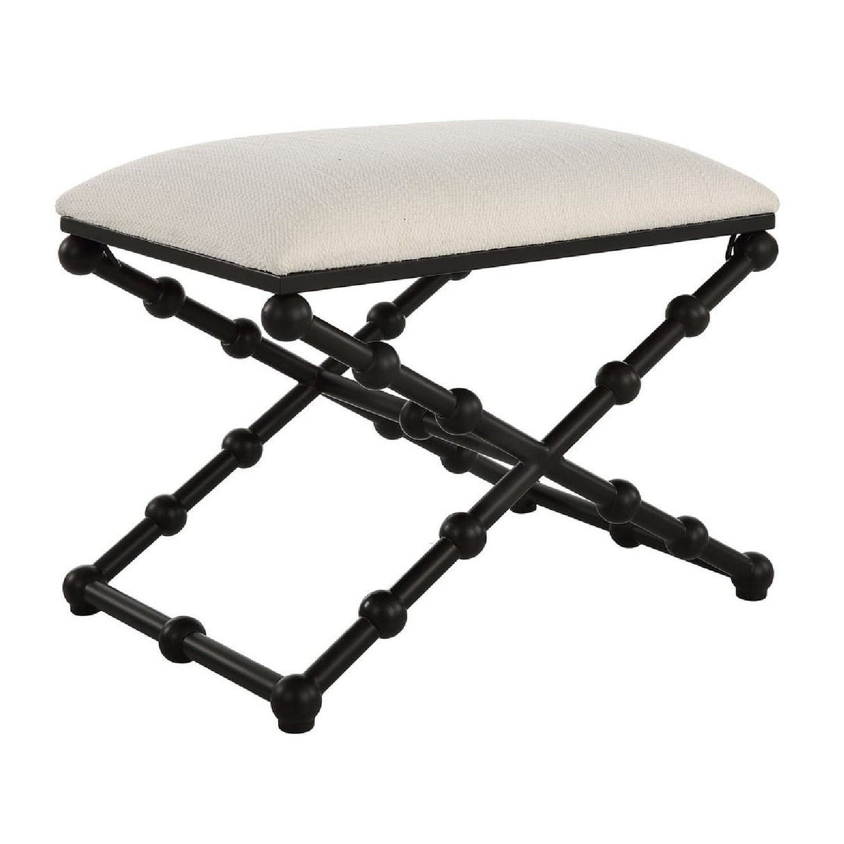 White Seat Bench S by Uttermost Iron Drops, alternate view 3