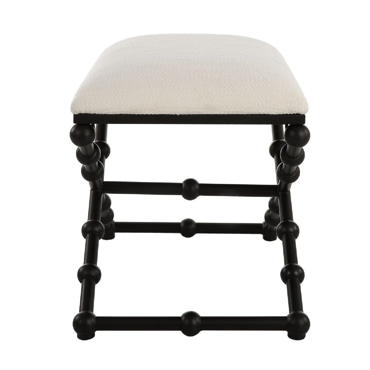 White Seat Bench S by Uttermost Iron Drops, alternate view 4
