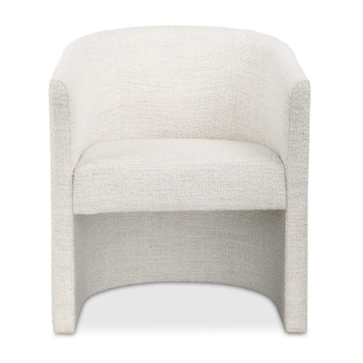 White Boucle Barrel Accent Chair | Oroa.com