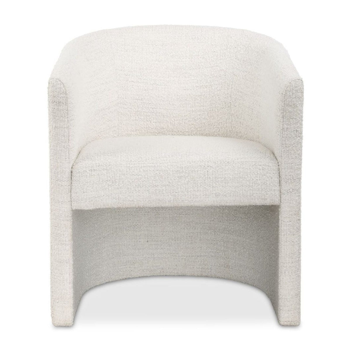 White Boucle Barrel Accent Chair by Uttermost Encompass
