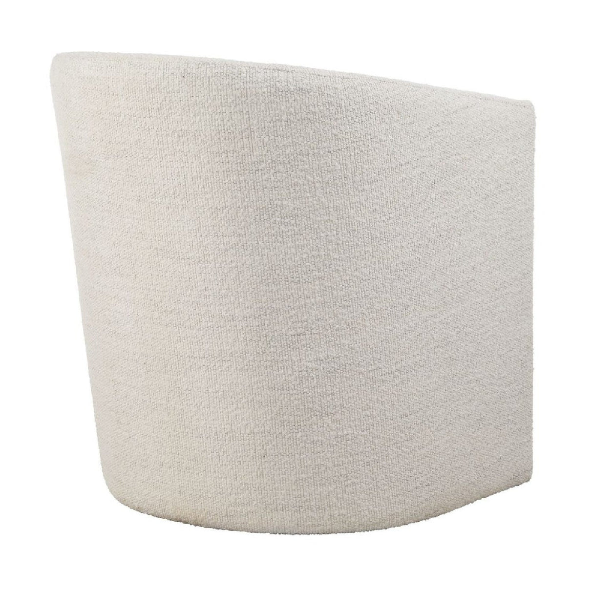 White Boucle Barrel Accent Chair by Uttermost Encompass, alternate view 4