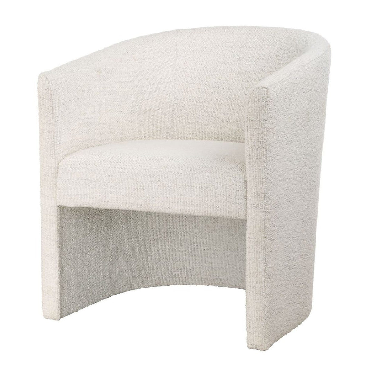 White Boucle Barrel Accent Chair by Uttermost Encompass, alternate view 3