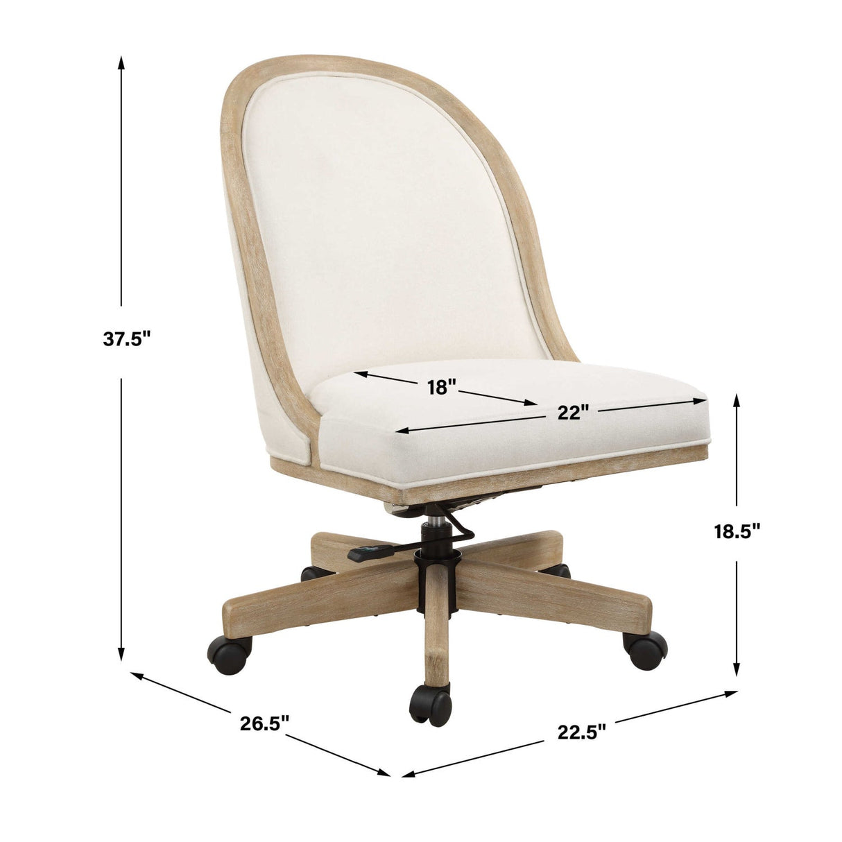 Modern European furniture - Oak Framed Desk Chair - www.oroa.com