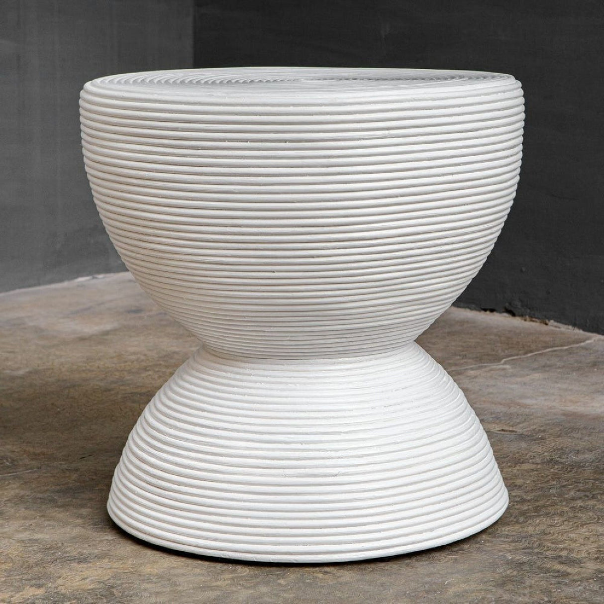 Modern European furniture - Rattan Hourglass Side Table - www.oroa.com