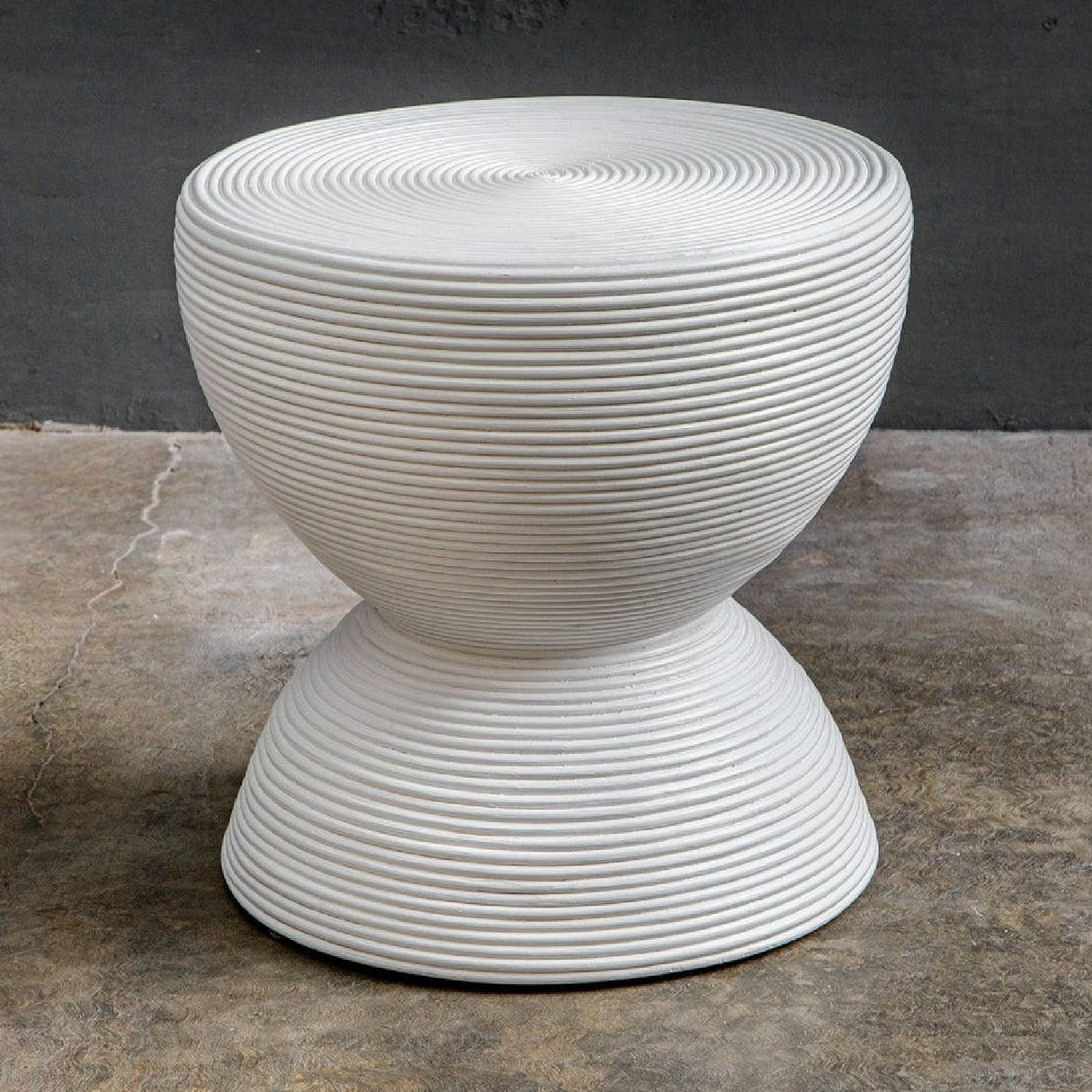 Modern European furniture - Rattan Hourglass Side Table - www.oroa.com