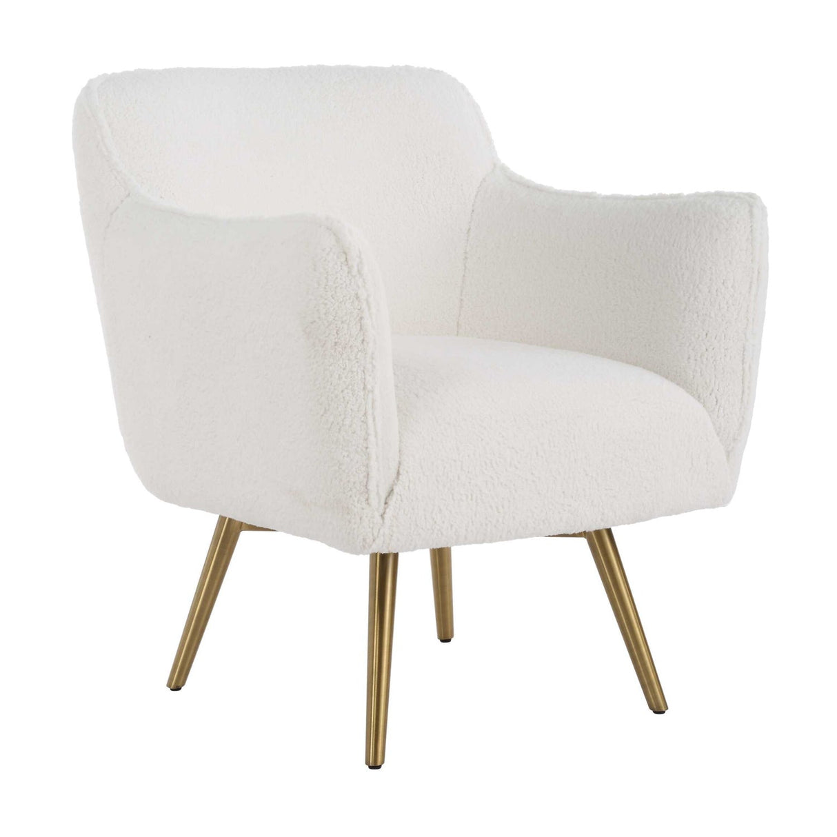 White Sheepskin Swivel Chair by Uttermost Oasis